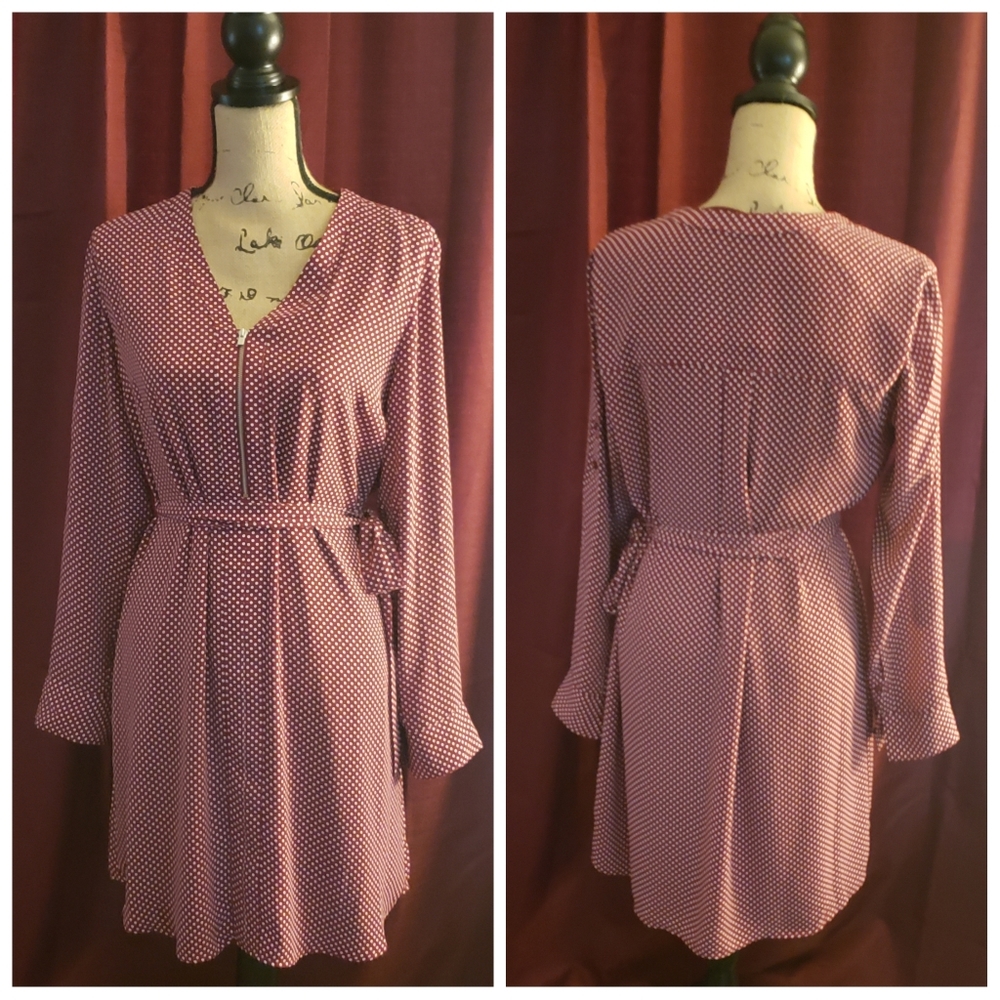 Express zipper front dress
